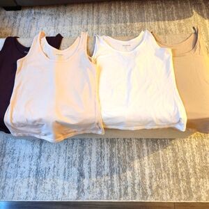 Old Navy first layer scoop neck tank top size small white, tan, maroon, pink